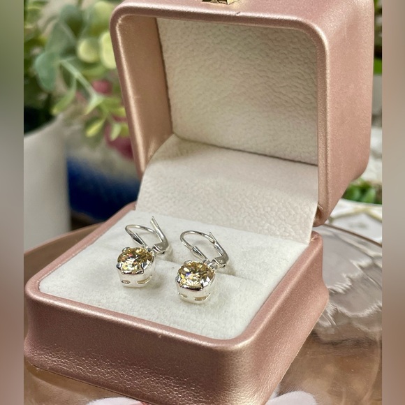 BKDiamonds Brazil Jewelry - 4.2CT DIAMOND CHAMPAGNE Earrings. 18k white Gold over Sterling